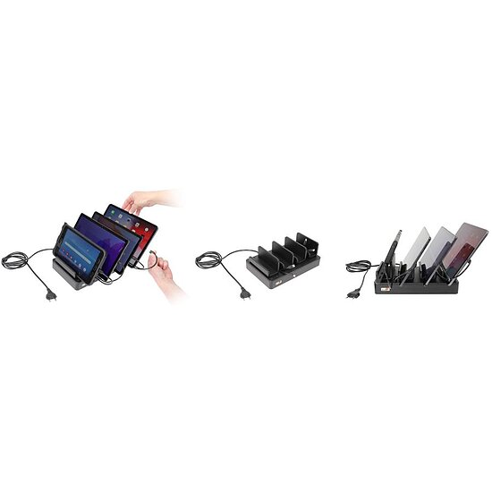 Bild 4 - Brodit UNI USB-C, 4-fach Tischladegert , fr Gerte mit USB Typ C Anschluss zum gleichzeitigen Laden von bis zu 4 Gerten mit USB Typ C Anschluss
