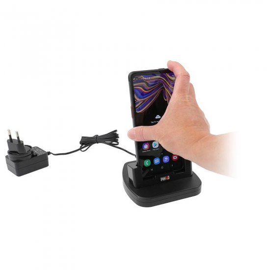 Bild 4 - Brodit Tischladegert fr SAMSUNG Galaxy Xcover 5 schonende Ladung ber Pogo-Pins