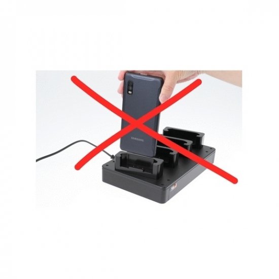 Bild 4 - Brodit 4-fach Tischladegert fr SAMSUNG Galaxy Xcover 5 zum gleichzeitigen Laden von bis zu 4 Gerten, schonende Ladung ber Pogo-Pins