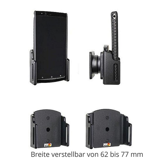 Bild 1 - Brodit einstellbarer Halter , Universal: max. Breite: 62-77mm, Tiefe: 6-10mm Montageplatte mit Kugelgelenk, fr max. Breite: 62-77mm, Tiefe: 6-10mm
