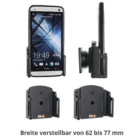 Bild 1 - Brodit einstellbarer Halter , Universal: max. Breite: 62-77mm, Tiefe: 9-13mm Montageplatte mit Kugelgelenk, fr max. Breite: 62-77mm, Tiefe: 9-13mm