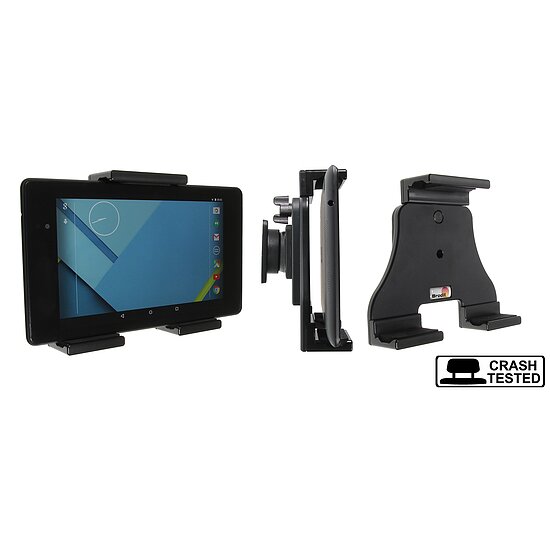 Bild 1 - Brodit einstellbarer Tablet Halter , Universal: max. Hhe: 120-150mm , 3-Punkt Befestigung Montageplatte mit Kugelgelenk, fr max. Hhe (schmale Seite): 120-150mm, Tiefe: 4-25mm