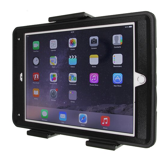 Bild 8 - Brodit einstellbarer Tablet Halter , Universal: max. Hhe: 140-195mm , 3-Punkt Befestigung Montageplatte mit Kugelgelenk, fr max. Hhe (schmale Seite): 140-195mm, Tiefe: 4-25mm