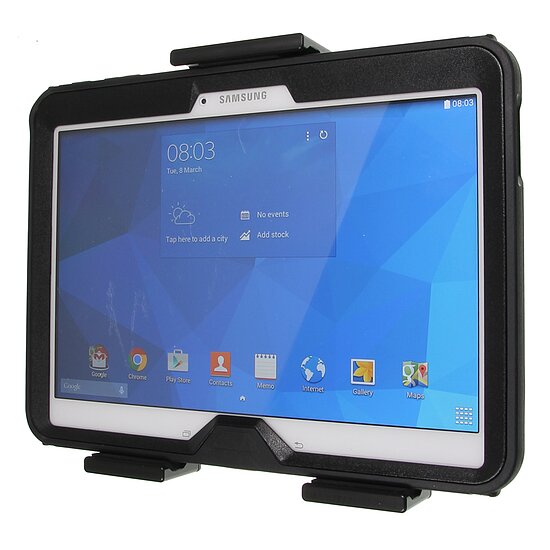 Bild 6 - Brodit einstellbarer Tablet Halter , Universal: max. H�he: 180-230mm , 3-Punkt Befestigung Montageplatte mit Kugelgelenk, f�r max. H�he (schmale Seite): 180-230mm, Tiefe: 4-25mm