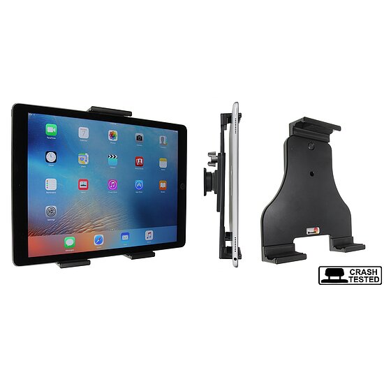 Bild 1 - Brodit einstellbarer Tablet Halter , Universal: max. H�he: 180-230mm , 3-Punkt Befestigung Montageplatte mit Kugelgelenk, f�r max. H�he (schmale Seite): 180-230mm, Tiefe: 4-25mm