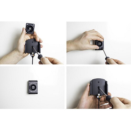 Bild 4 - Brodit einstellbarer Halter (seitlich) Aktiv USB-C, 12/24V, Universal: max. Breite: 62-77mm, Tiefe: 6-10mm USB Typ C Ladeanschluss, inkl. Zigarettenanznder-Ladegert, Montageplatte mit Kugelgelenk, fr max. Breite: 62-77mm, Tiefe: 6-10mm