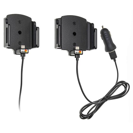 Bild 6 - Brodit einstellbarer Halter (seitlich) Aktiv USB-C, 12/24V, Universal: max. Breite: 62-77mm, Tiefe: 6-10mm USB Typ C Ladeanschluss, inkl. Zigarettenanznder-Ladegert, Montageplatte mit Kugelgelenk, fr max. Breite: 62-77mm, Tiefe: 6-10mm