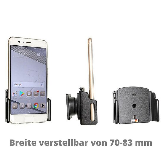Bild 1 - Brodit einstellbarer Halter (seitlich) , Universal: max. Breite: 70-83mm, Tiefe: 2-10mm Montageplatte mit Kugelgelenk, f�r max. Breite: 70-83mm, Tiefe: 2-10mm