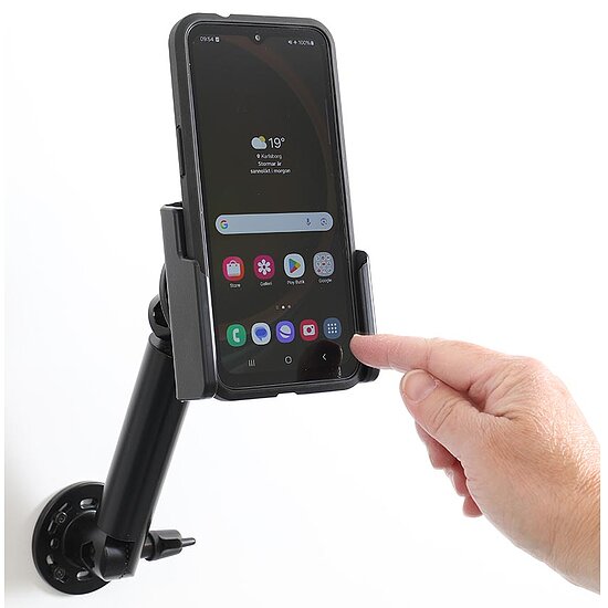 Bild 7 - Brodit Halter fr SAMSUNG Galaxy XCover 7, nur fr Gerte mit Otterbox React Hlle (77-95436) Montageplatte mit Kugelgelenk