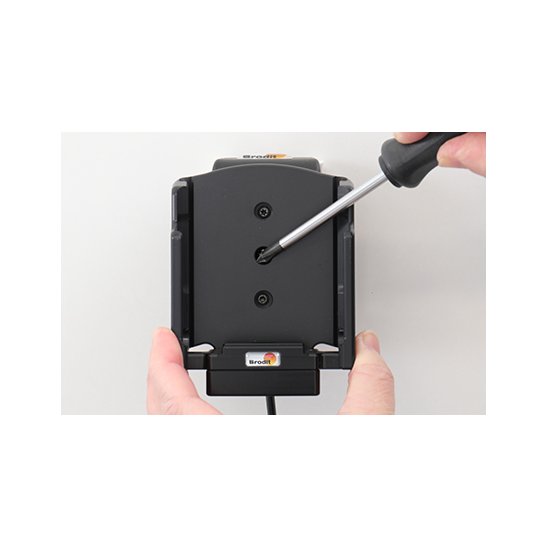 Bild 4 - Brodit Halter Aktiv, mit Festanschluss, 12/24V, fr SAMSUNG Galaxy XCover 5 (Ladung ber Pogo-Pins) mit Molex Stecker fr den festen Einbau im KFZ / LKW