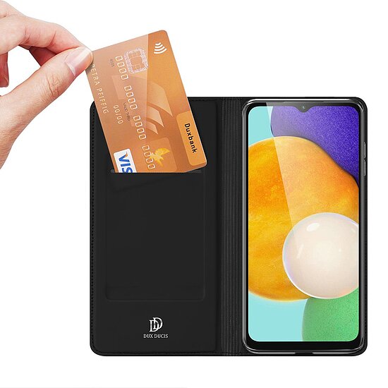 Bild 3 - Dux Skin Pro Bookstyle fr SAMSUNG Galaxy A14 5G, Galaxy A14 4G, Black Premium-Tasche mit Kreditkartenfach und Standfunktion