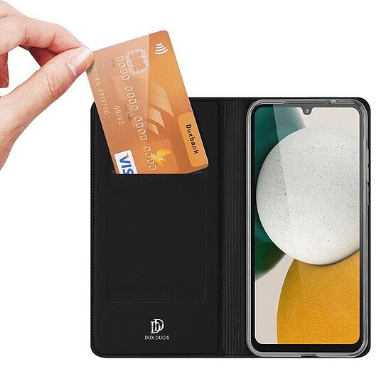 Bild 4 - Dux Skin Pro Bookstyle fr SAMSUNG Galaxy A55 5G, Black Premium-Tasche mit Kreditkartenfach und Standfunktion