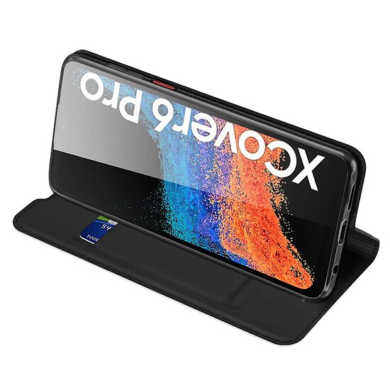 Bild 2 - Dux Skin Pro Bookstyle fr SAMSUNG Galaxy XCover 6 Pro, Black Premium-Tasche mit Kreditkartenfach und Standfunktion