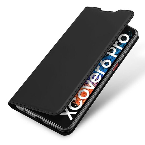 Bild 1 - Dux Skin Pro Bookstyle fr SAMSUNG Galaxy XCover 6 Pro, Black Premium-Tasche mit Kreditkartenfach und Standfunktion