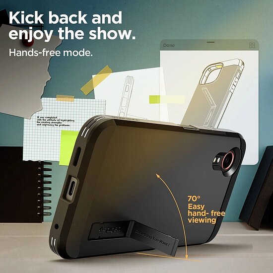 Bild 7 - Spigen Tough Armor black (matt) fr SAMSUNG Galaxy XCover 7 starke mehrlagige Schutzhlle mit Standfu