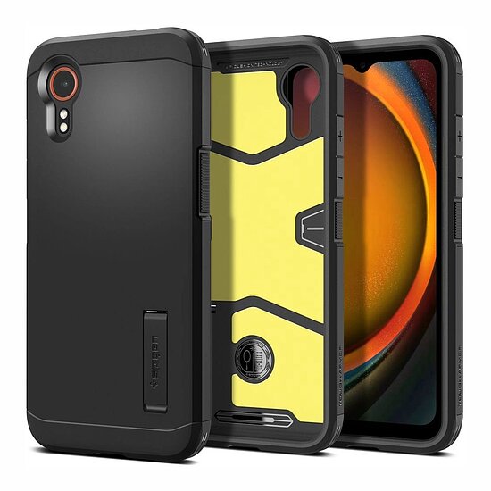 Bild 1 - Spigen Tough Armor black (matt) fr SAMSUNG Galaxy XCover 7 starke mehrlagige Schutzhlle mit Standfu