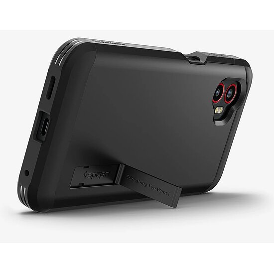 Bild 4 - Spigen Tough Armor black (matt) fr SAMSUNG Galaxy XCover 7 Pro starke mehrlagige Schutzhlle mit Standfu