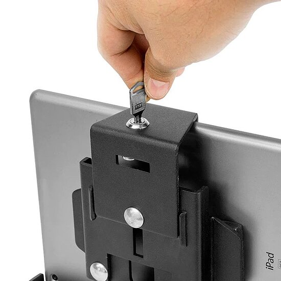 Bild 4 - Arkon einstellbarer Tablet Halter , Universal: 7 bis 10 Zoll , Metall-Rahmen, abschliebar, mit AMPS Fu fr max. Tablet-Breite: 200-260mm, Hhe: 115-180mm, Tiefe: 4-20mm