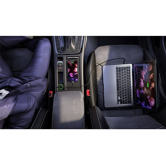 Bild 5 - Goobay Dual KFZ Ladegert , 12/24V, 1x USB-C + 1x USB-A, 45W untersttzt Quick Charge (QC) und Power Delivery (PD)