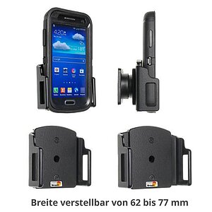 Brodit einstellbarer Halter , Universal: max. Breite: 62-77mm, Tiefe: 12-16mm Montageplatte mit Kugelgelenk, fr max. Breite: 62-77mm, Tiefe: 12-16mm