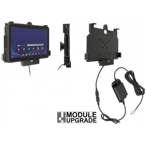 Brodit Halter Aktiv, mit Festanschluss, 12/24V, fr SAMSUNG Galaxy Tab Active 4 Pro, Horizontal, passt fr Gerte mit Original Hlle , Ladung ber Pogo-Pins Upgrade Mglichkeit ber Module / mit Molex Stecker fr den festen Einbau im KFZ / LKW