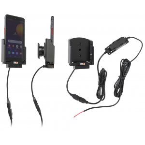 Brodit Halter Aktiv, mit Festanschluss, 12/24V, fr SAMSUNG Galaxy XCover 5 (Ladung ber Pogo-Pins) mit Molex Stecker fr den festen Einbau im KFZ / LKW