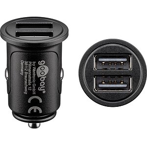 Goobay Dual HIGH POWER KFZ Ladegert , 12/24V, 2x USB-A 24W (4.8A) 1x 4.8A oder 2x 2.4A